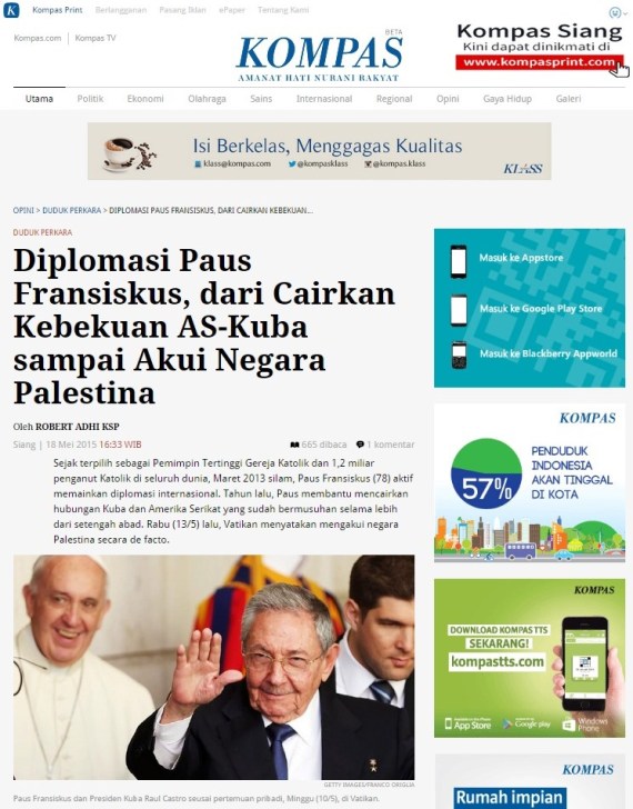 Diplomasi Paus Fransiskus